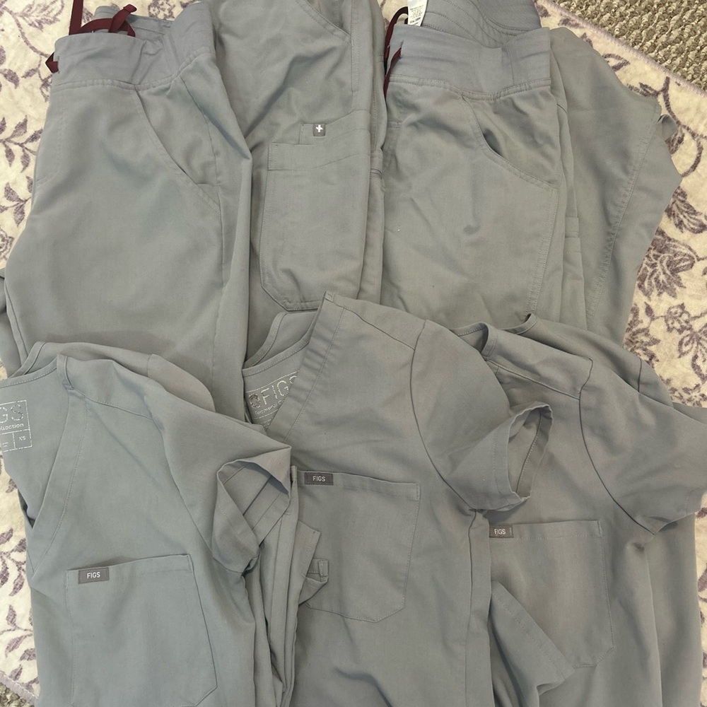Figs Grey Scrub Sets